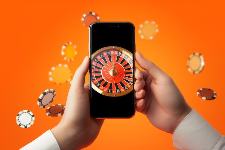 Pengguna membaca instruksi transaksi mobile